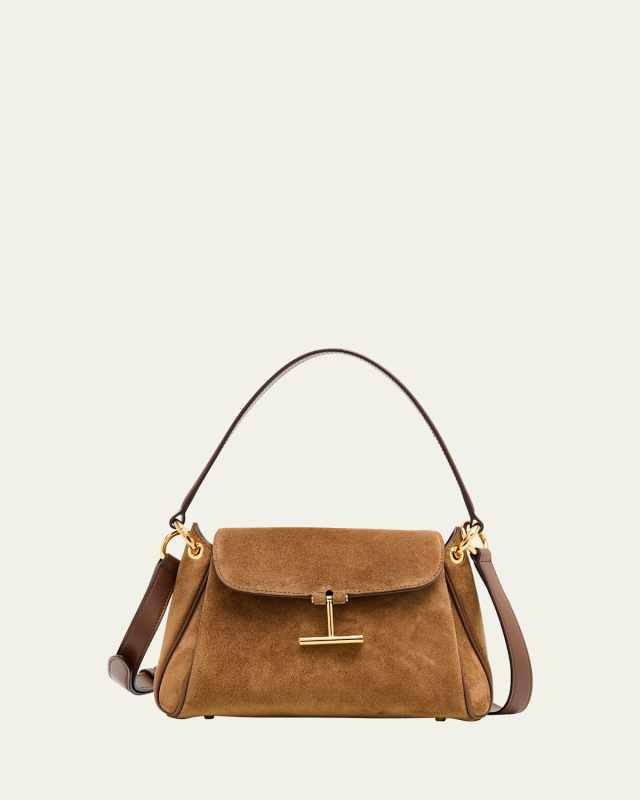 Tara Small Shoulder Bag in Suede